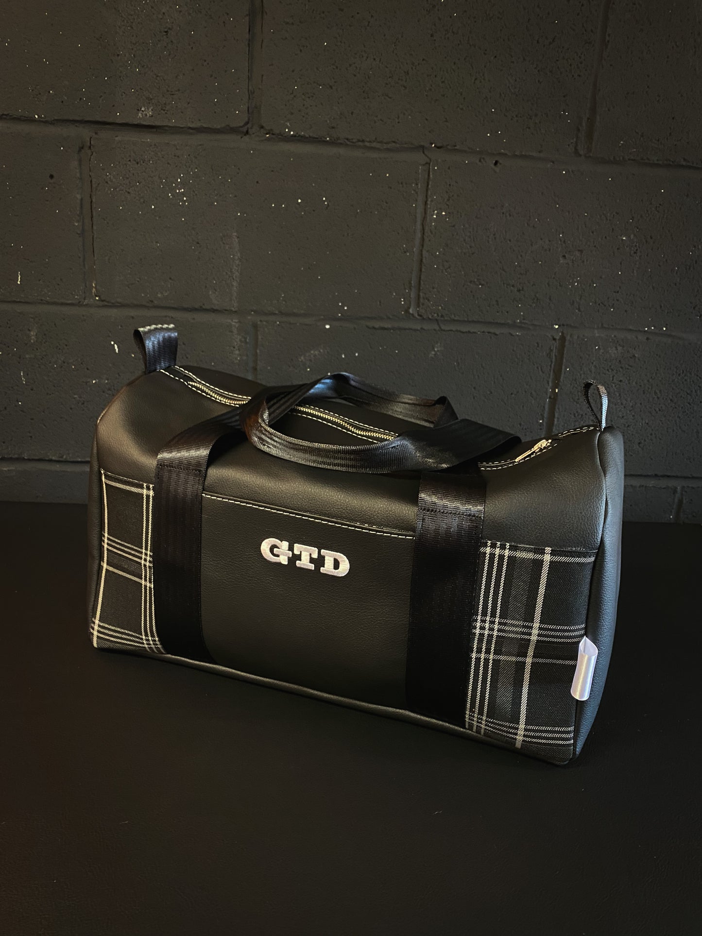 VW GTD Grey Tartan Duffle Bag