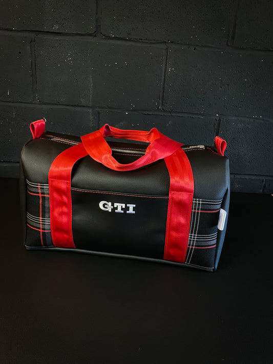 VW GTI Red Tartan Duffle Bag