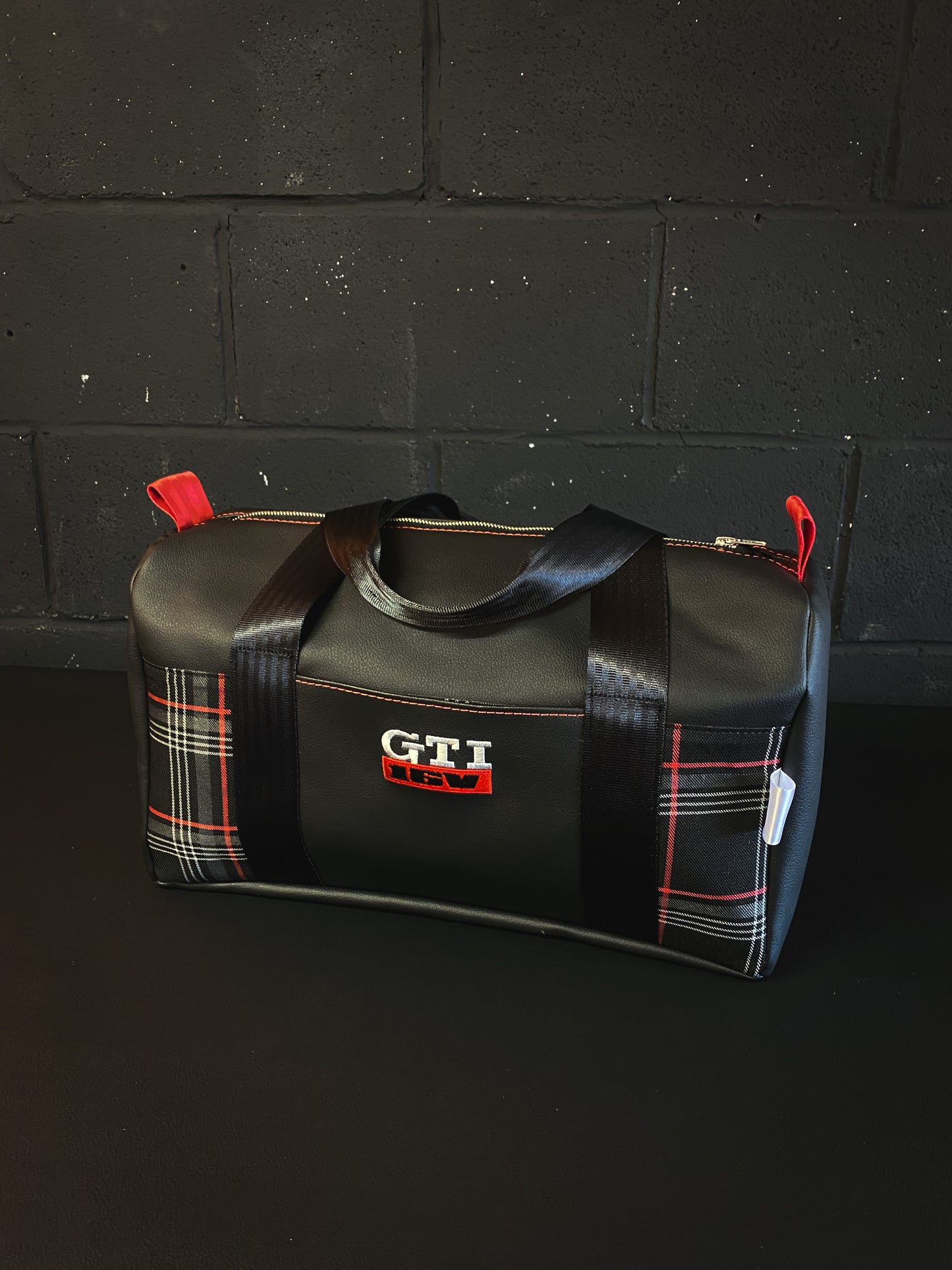 VW GTI16V Red Tartan Duffle Bag